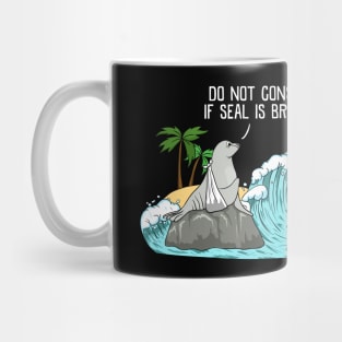 Funny Do Not Consume If Seal Is Broken Seal Shark Mug